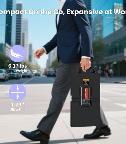 Hyangin D1 24" Portable Monitor (2025 Upgrade), 1080P FHD, 100Hz, 120% sRGB IPS, Adjustable Stand for Laptop, MacBook & Phones