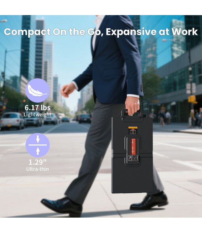 Hyangin D1 24" Portable Monitor (2025 Upgrade), 1080P FHD, 100Hz, 120% sRGB IPS, Adjustable Stand for Laptop, MacBook & Phones