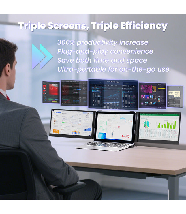 Hyangin S8 Pro 14" Foldable Triple Laptop Monitor