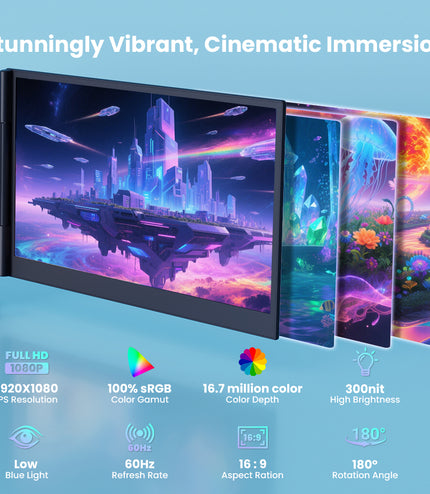 Hyangin S8 Pro 14" Foldable Triple Laptop Monitor