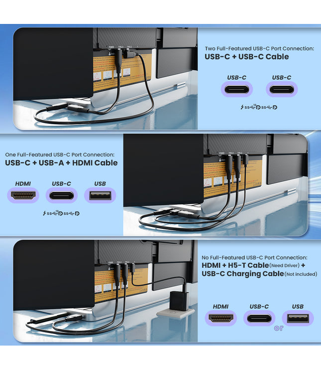 Hyangin S8 Pro 14" Foldable Triple Laptop Monitor