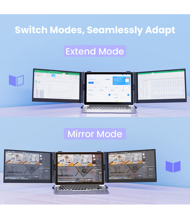 Hyangin S8 Pro 14" Foldable Triple Laptop Monitor