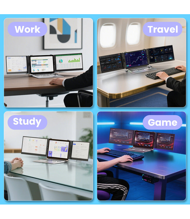 Hyangin S8 Pro 14" Foldable Triple Laptop Monitor