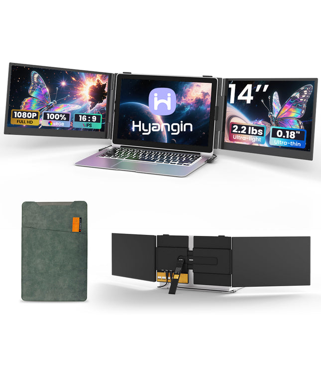 Hyangin S8 Pro 14" Foldable Triple Laptop Monitor