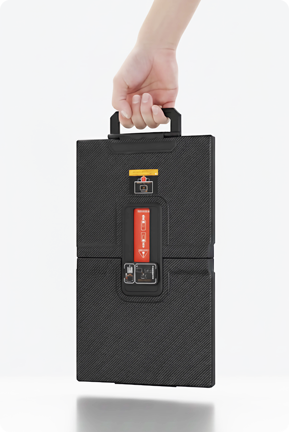 Travel Ready Slim, durable, and cable-free setup.